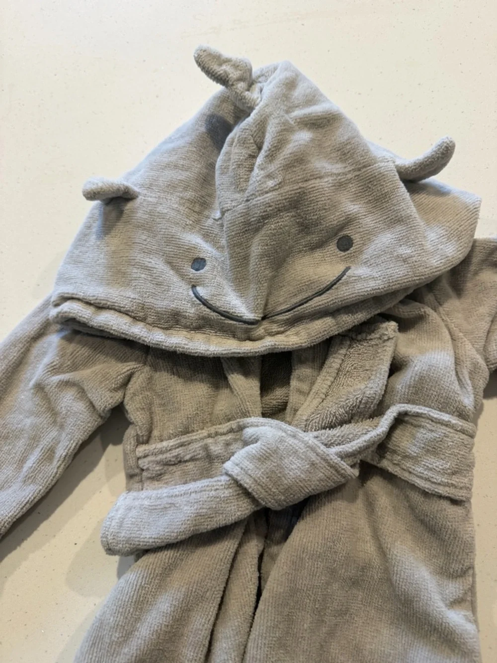 Carter's Kids Hooded Bath Robe in Light Gray
